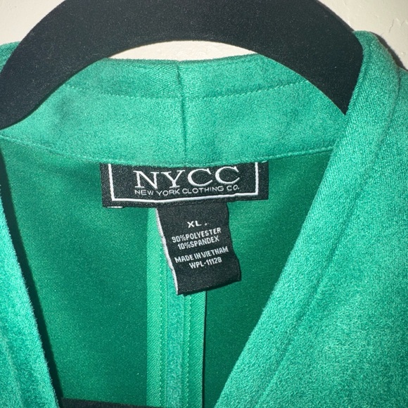 NYC Green Blazer Lightweight Long Jacket - Picture 3 of 4